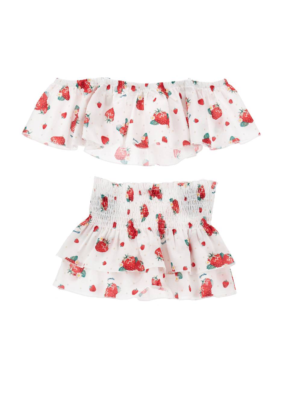 Monnalisa Set Mare Mussola Fragole