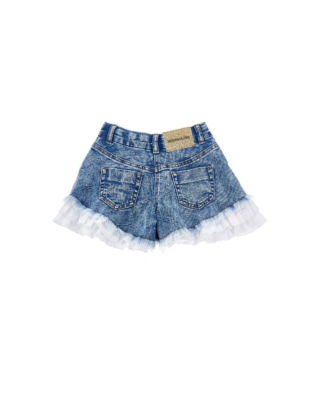 Monnalisa Short Cinquetasche Strass