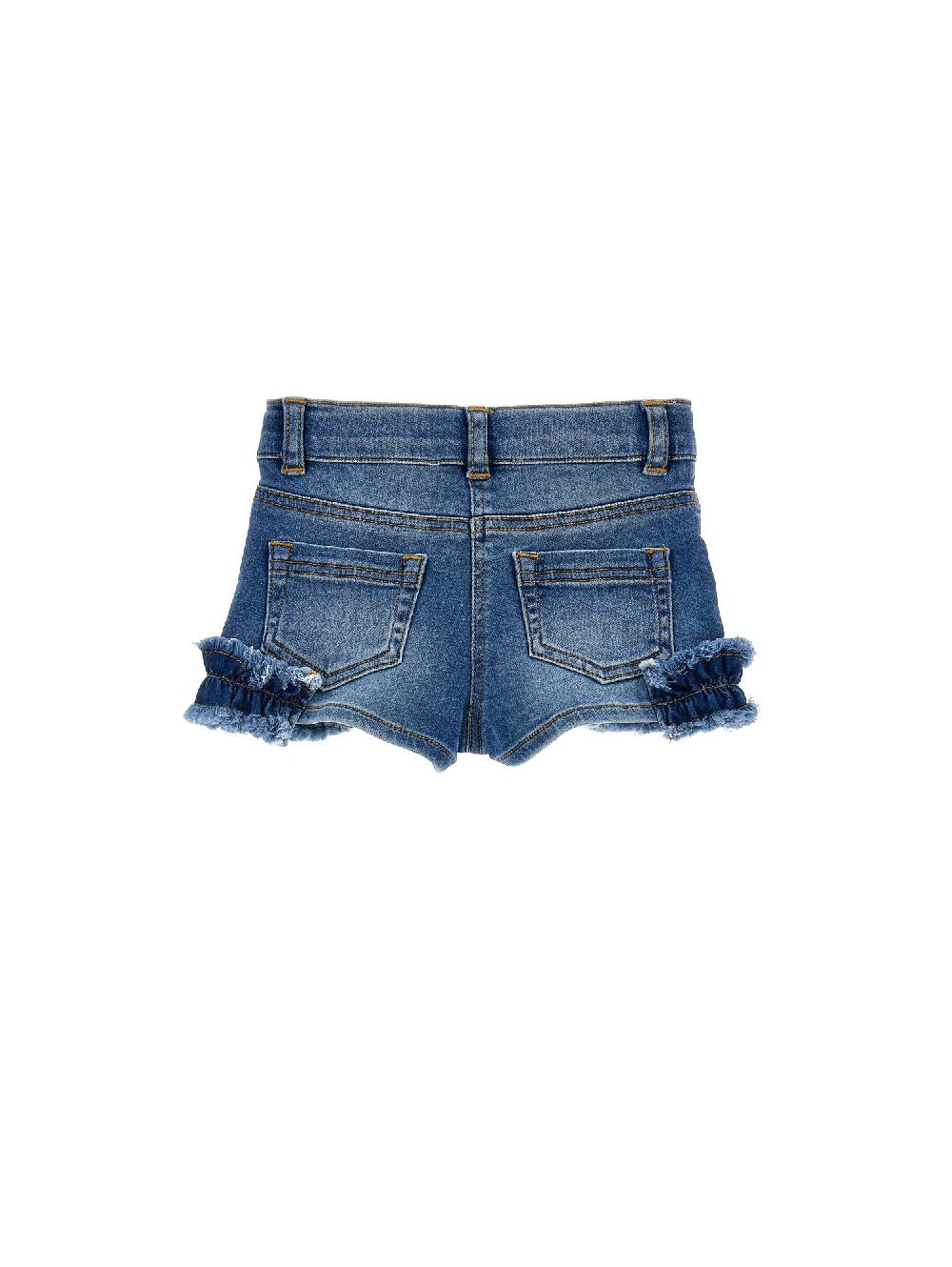 Monnalisa Shorts Denim Ricamati