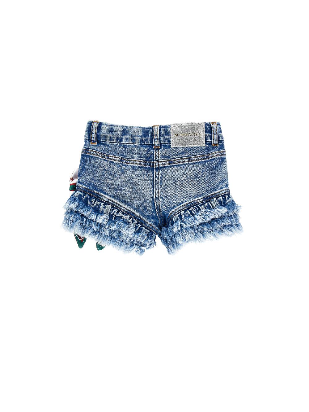 Monnalisa Shorts Jeans Con Foulard