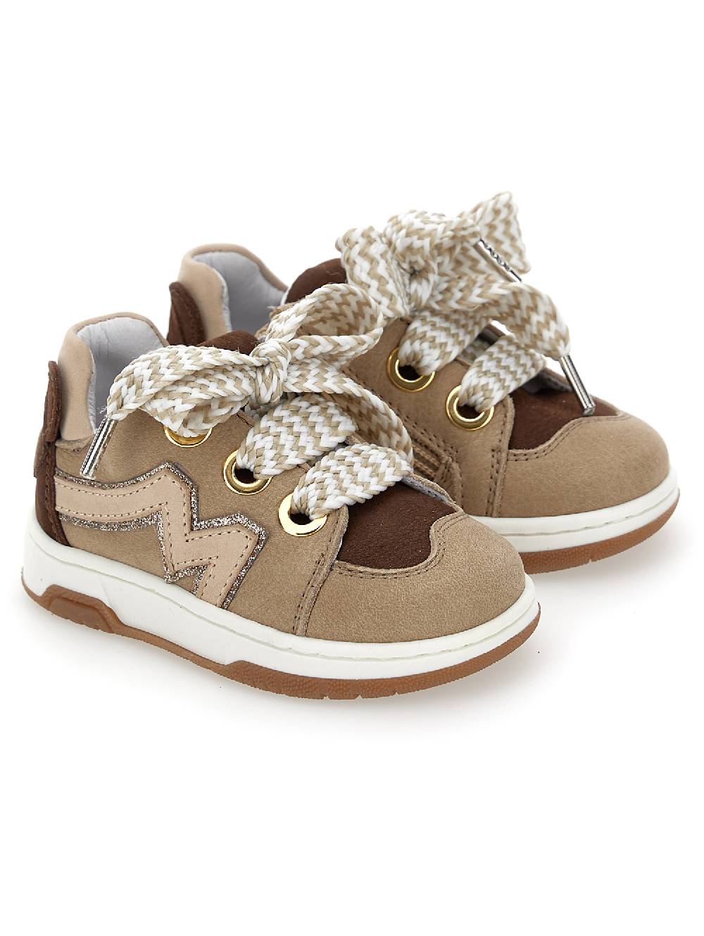 Monnalisa Sneakers Nabuk E Glitter