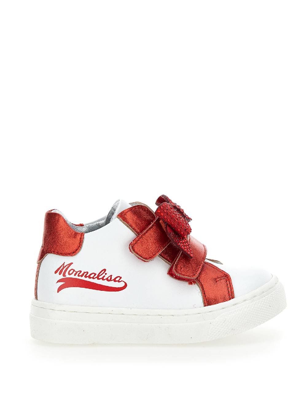 Monnalisa Sneakers nappa bicolor con fiocco