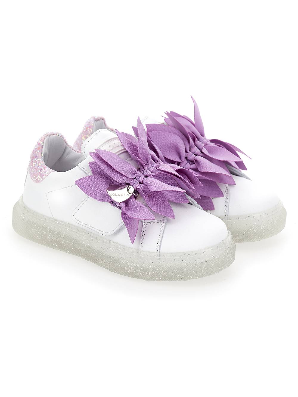 Monnalisa Sneakers Pelle Con Petali