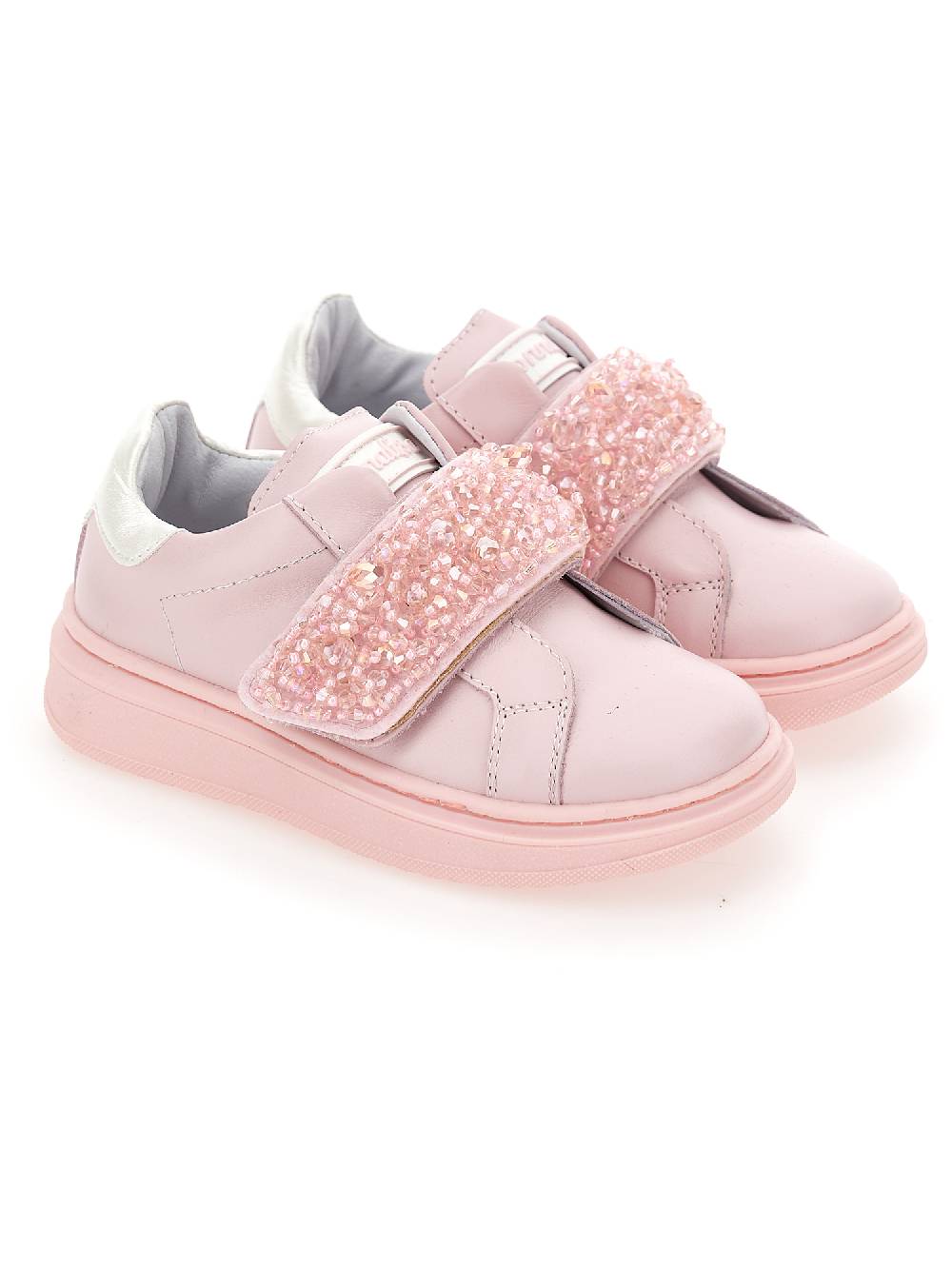 Monnalisa Sneakers Pelle Con Strass Degradé