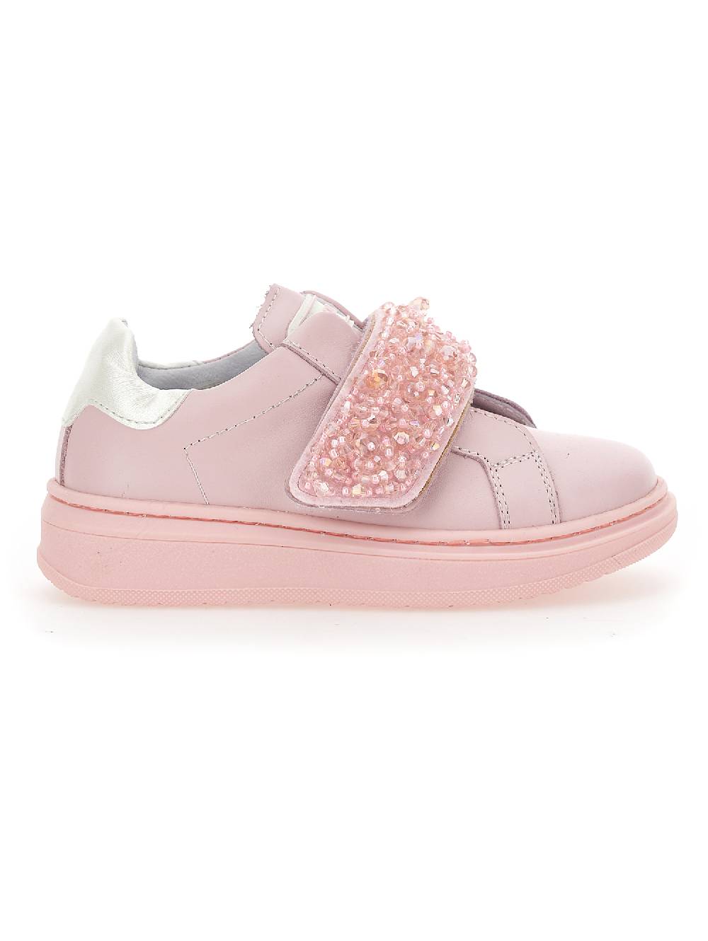 Monnalisa Sneakers pelle con strass degradé