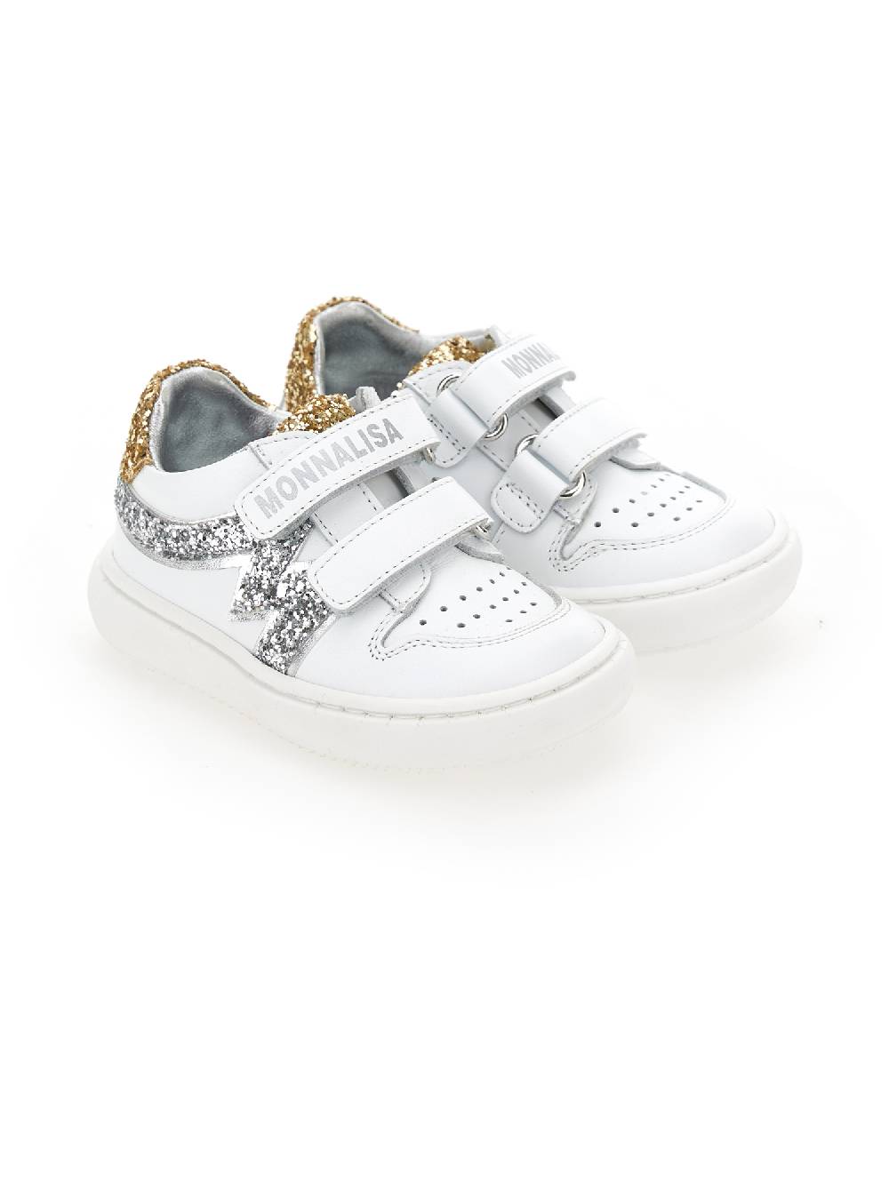 Monnalisa Sneakers Pelle E Glitter