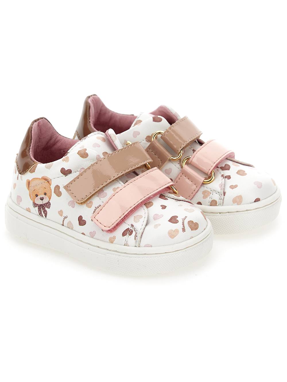 Monnalisa Sneakers Tessuto Tecnico Con Orsetti