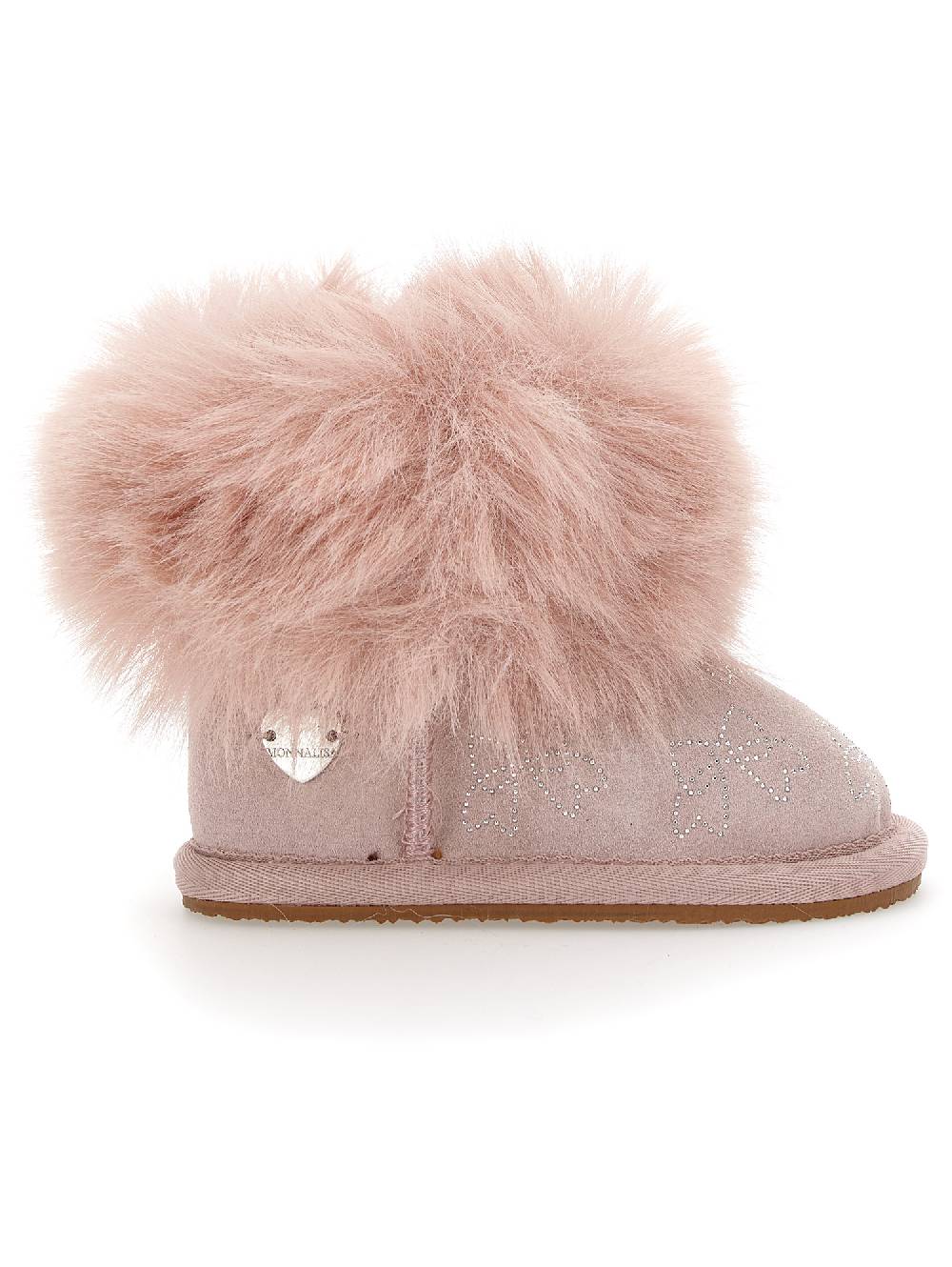 Monnalisa Stivali in crosta con fiocchi strass