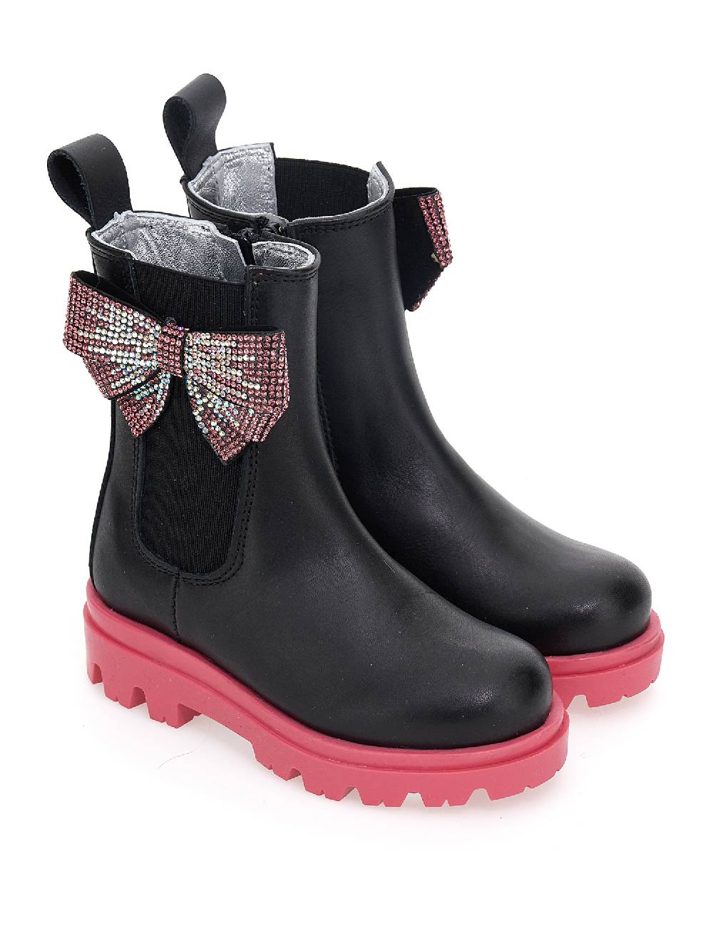 Monnalisa Stivali Nappa Con Fiocco Strass