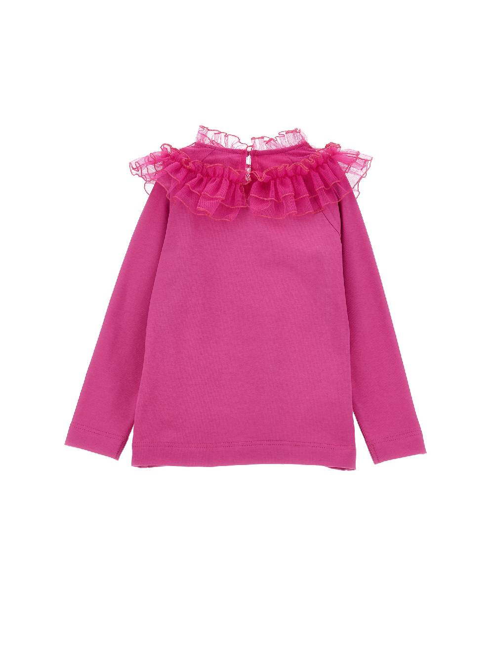 Monnalisa T-shirt Colletto Tulle