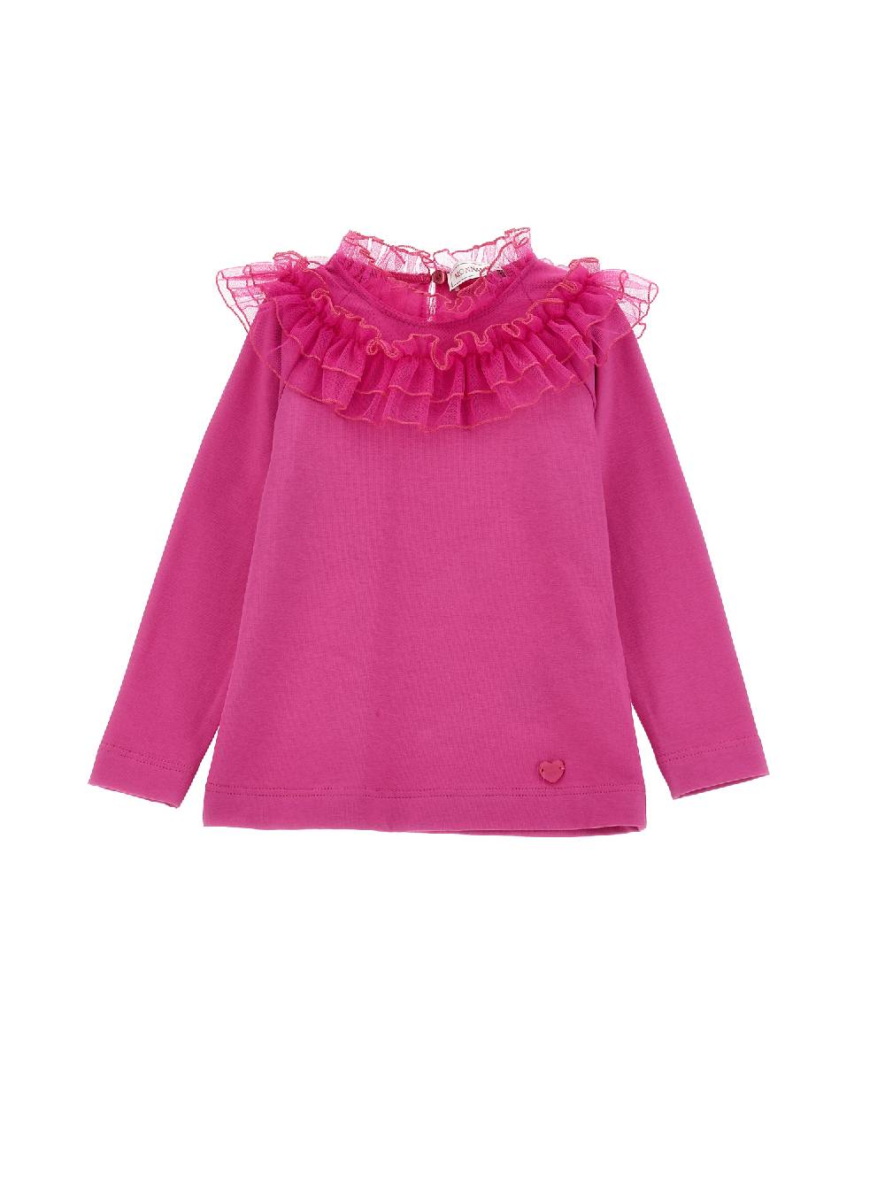 Monnalisa T-shirt colletto tulle