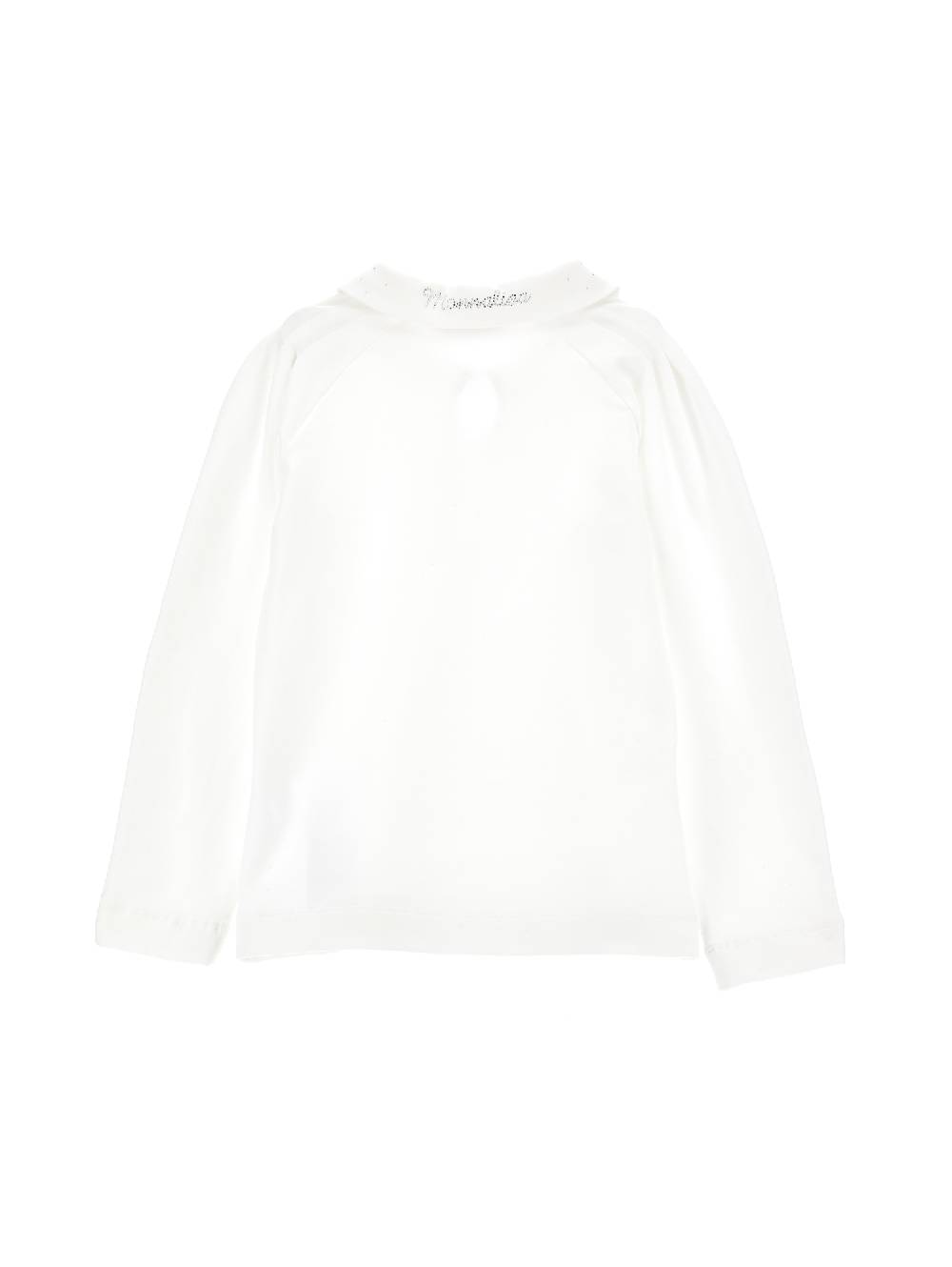 Monnalisa T-shirt Con Colletto Strass