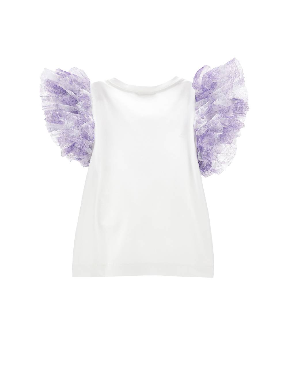 Monnalisa T-shirt Con Maniche Tulle