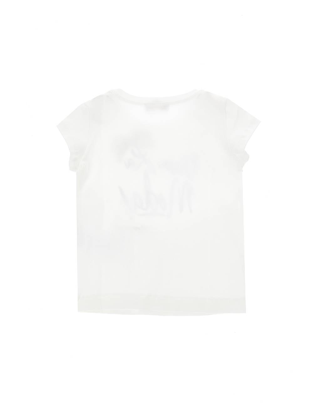Monnalisa T-shirt Cotone Con Maxifiocco