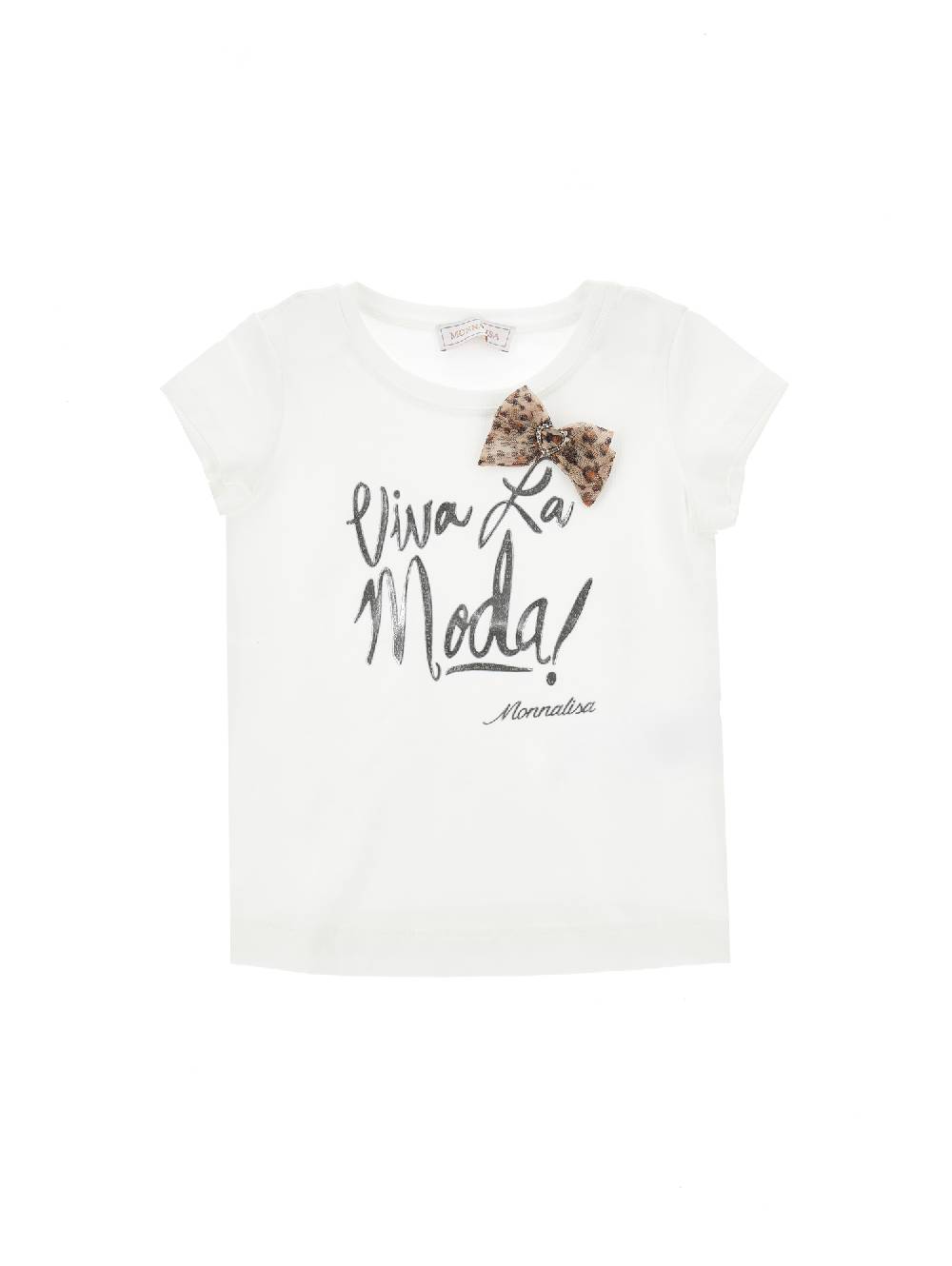 Monnalisa T-shirt cotone con maxifiocco