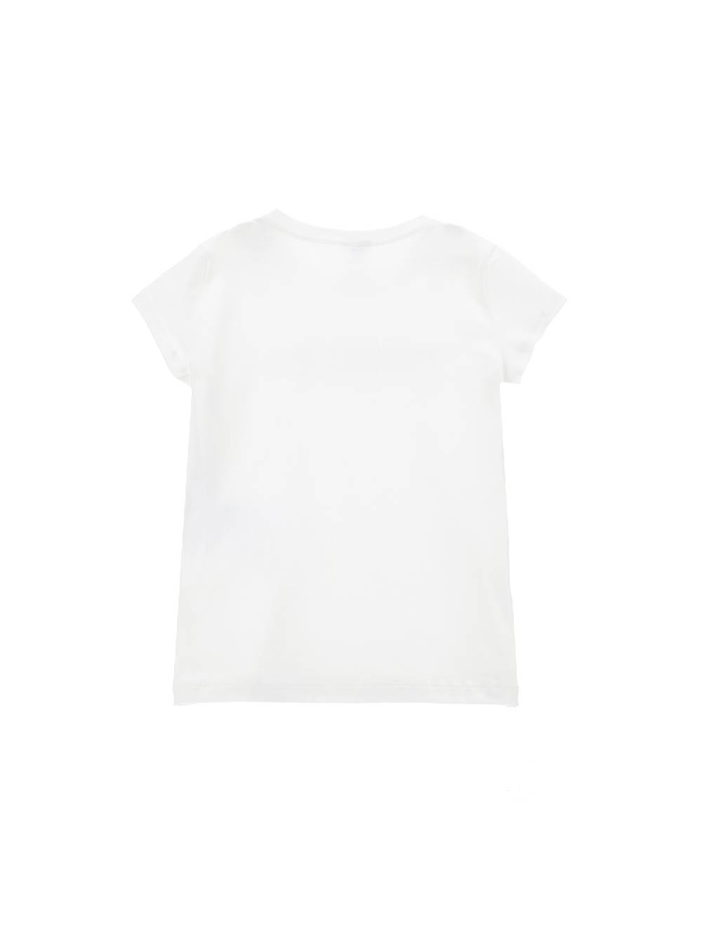 Monnalisa T-shirt Cotone Logato Strass