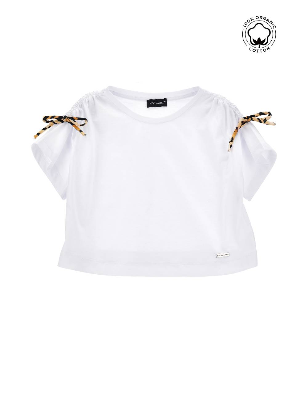 Monnalisa T-shirt cotone organico cropped