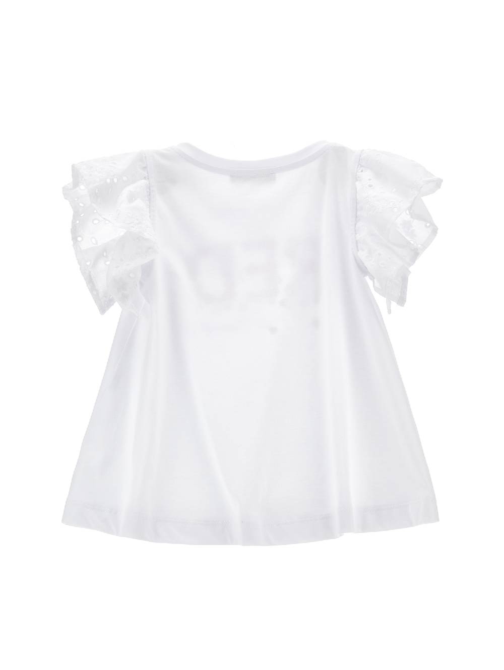 Monnalisa T-shirt Cotone Organico Sangallo