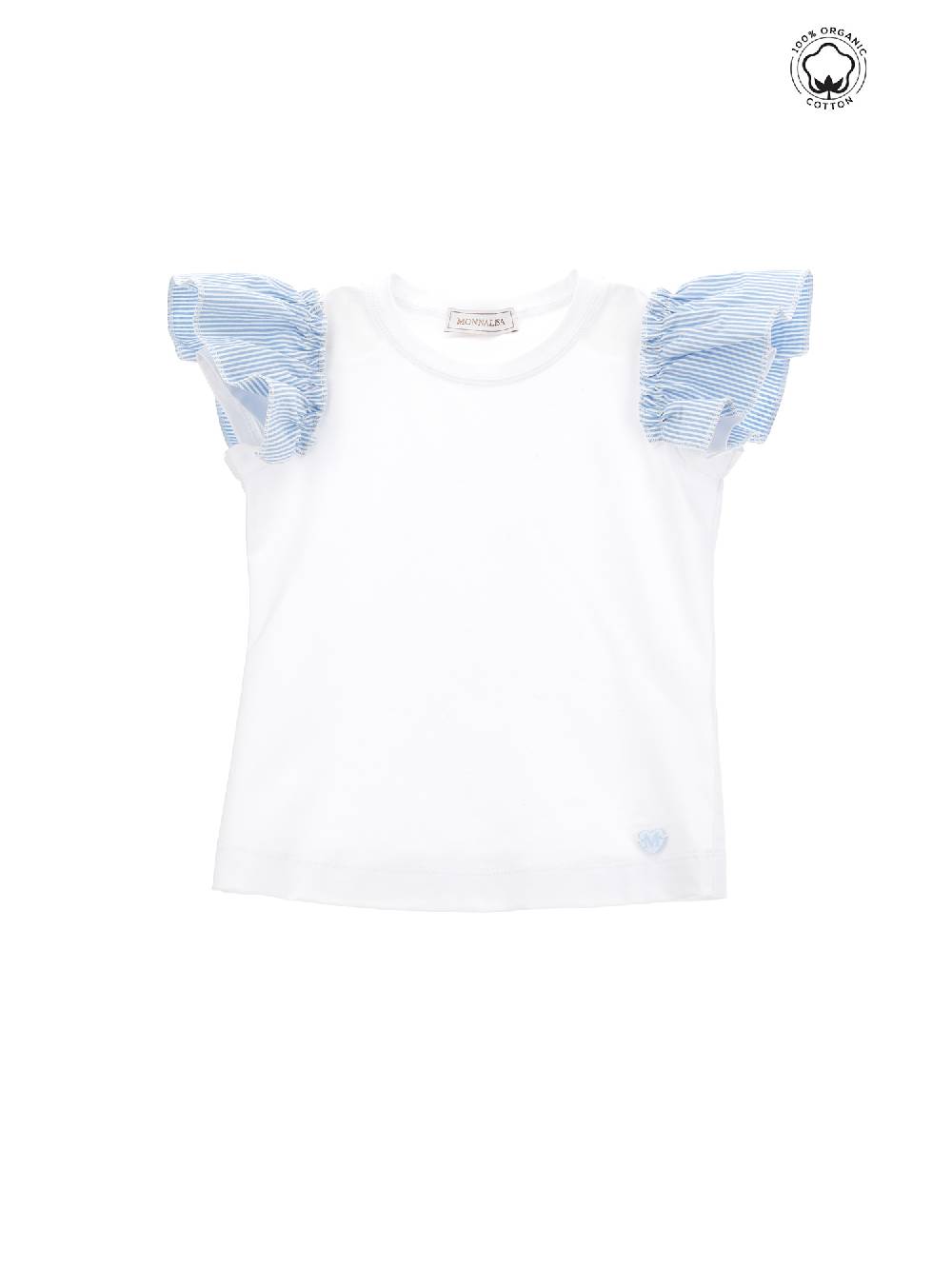 Monnalisa T-shirt cotone organico volants