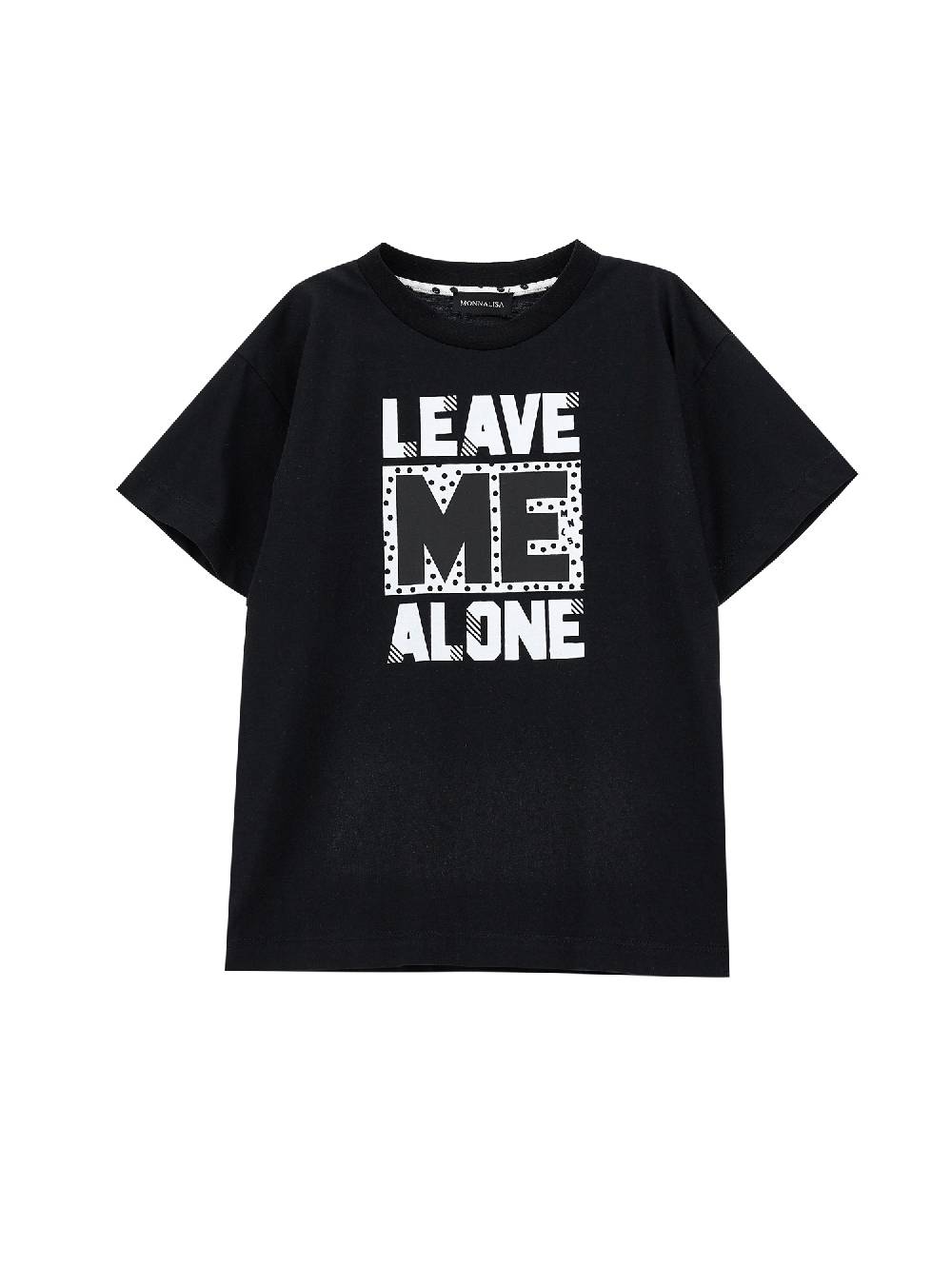 Monnalisa T-shirt cotone pois con logo