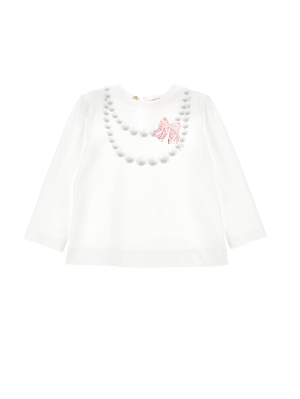 Monnalisa T-shirt cotone stampa collana