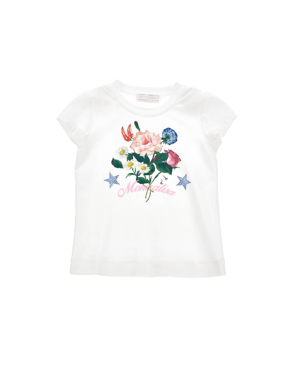 Monnalisa T-shirt cotone stampa floreale