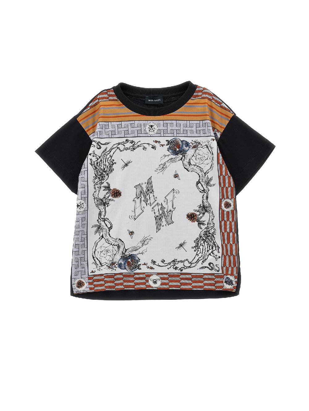 Monnalisa T-shirt cotone stampa foulard