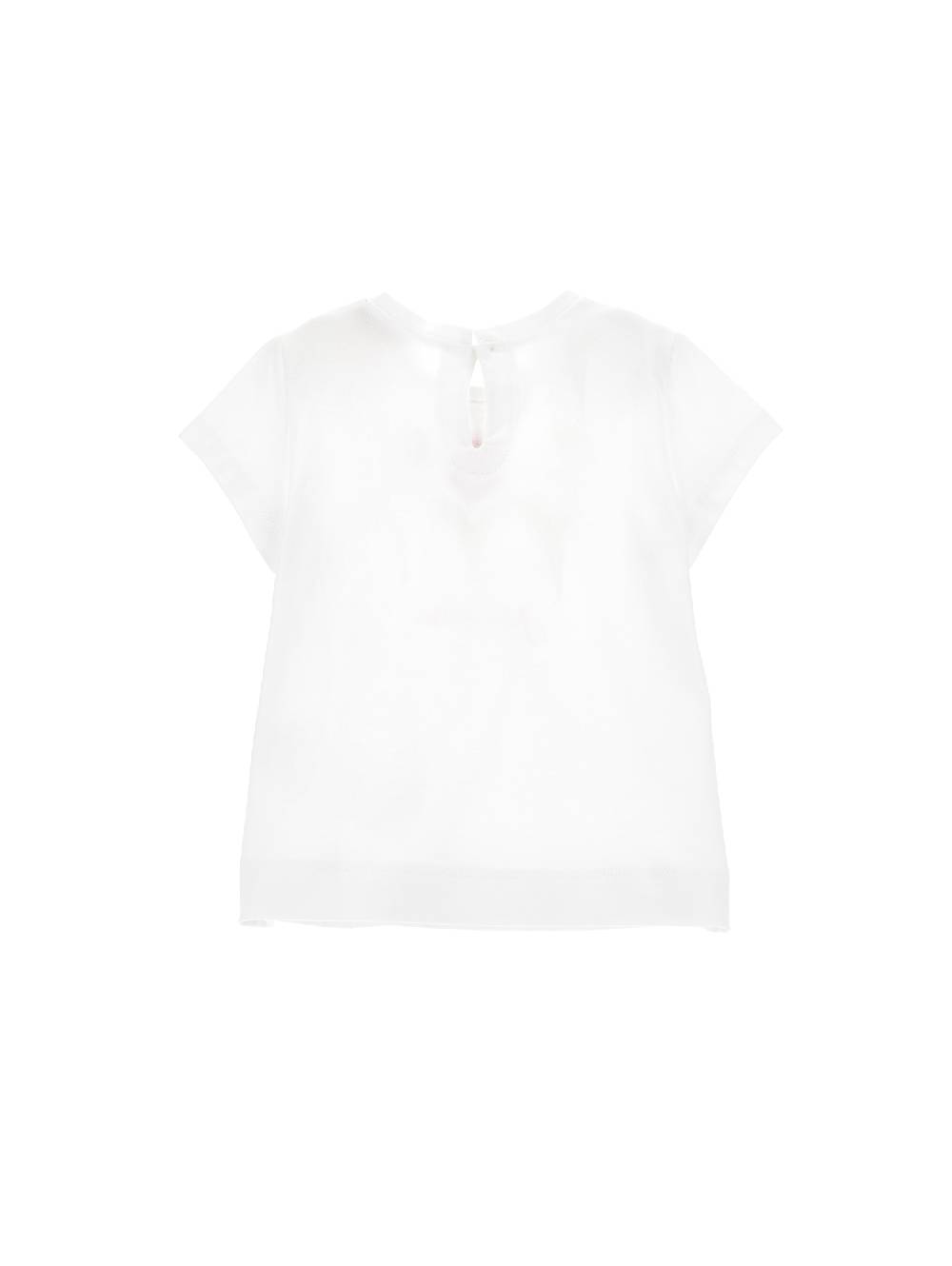 Monnalisa T-shirt Cotone Stampa Tulipani In Tulle