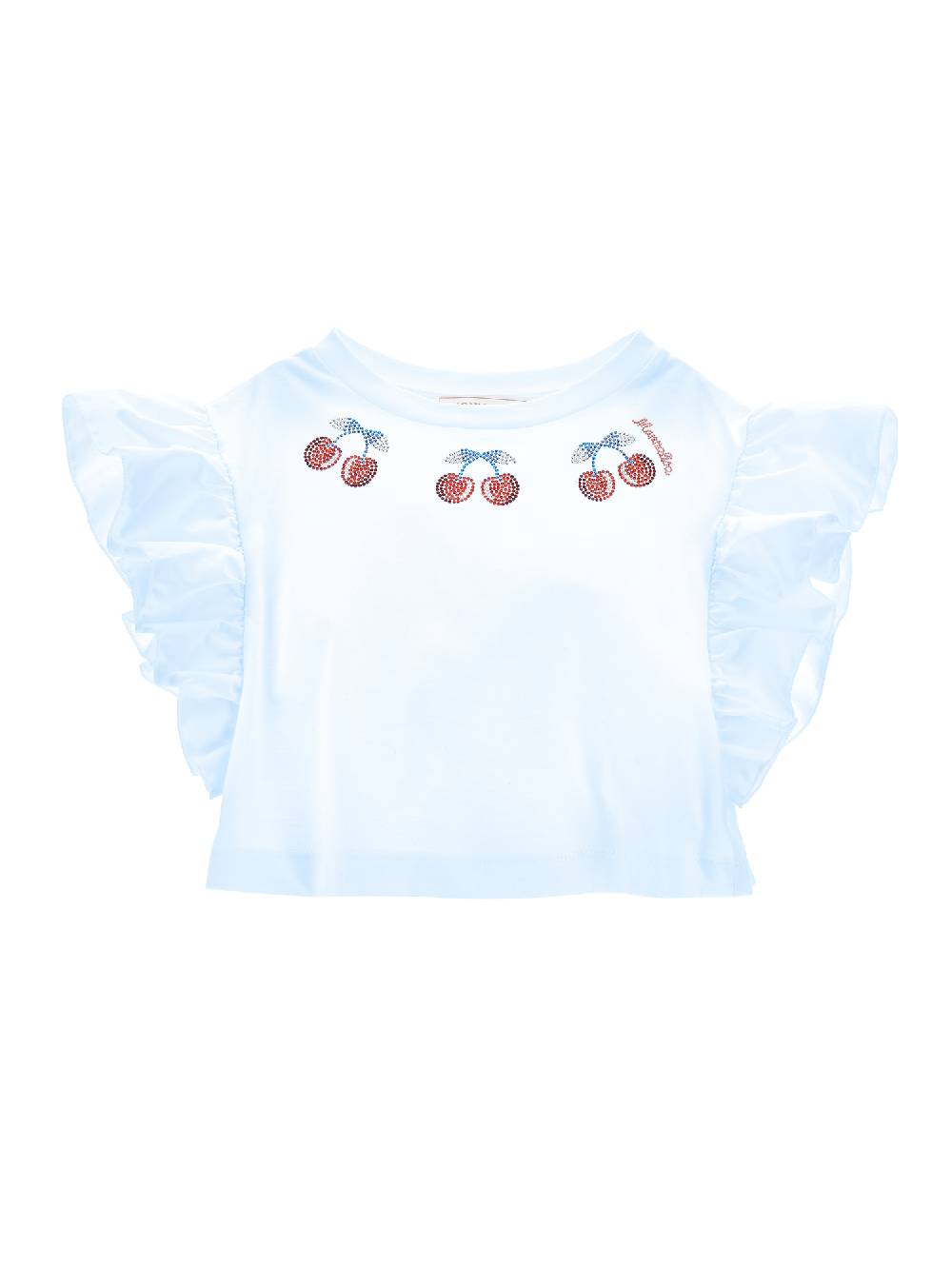Monnalisa T-shirt cropped ciliegie