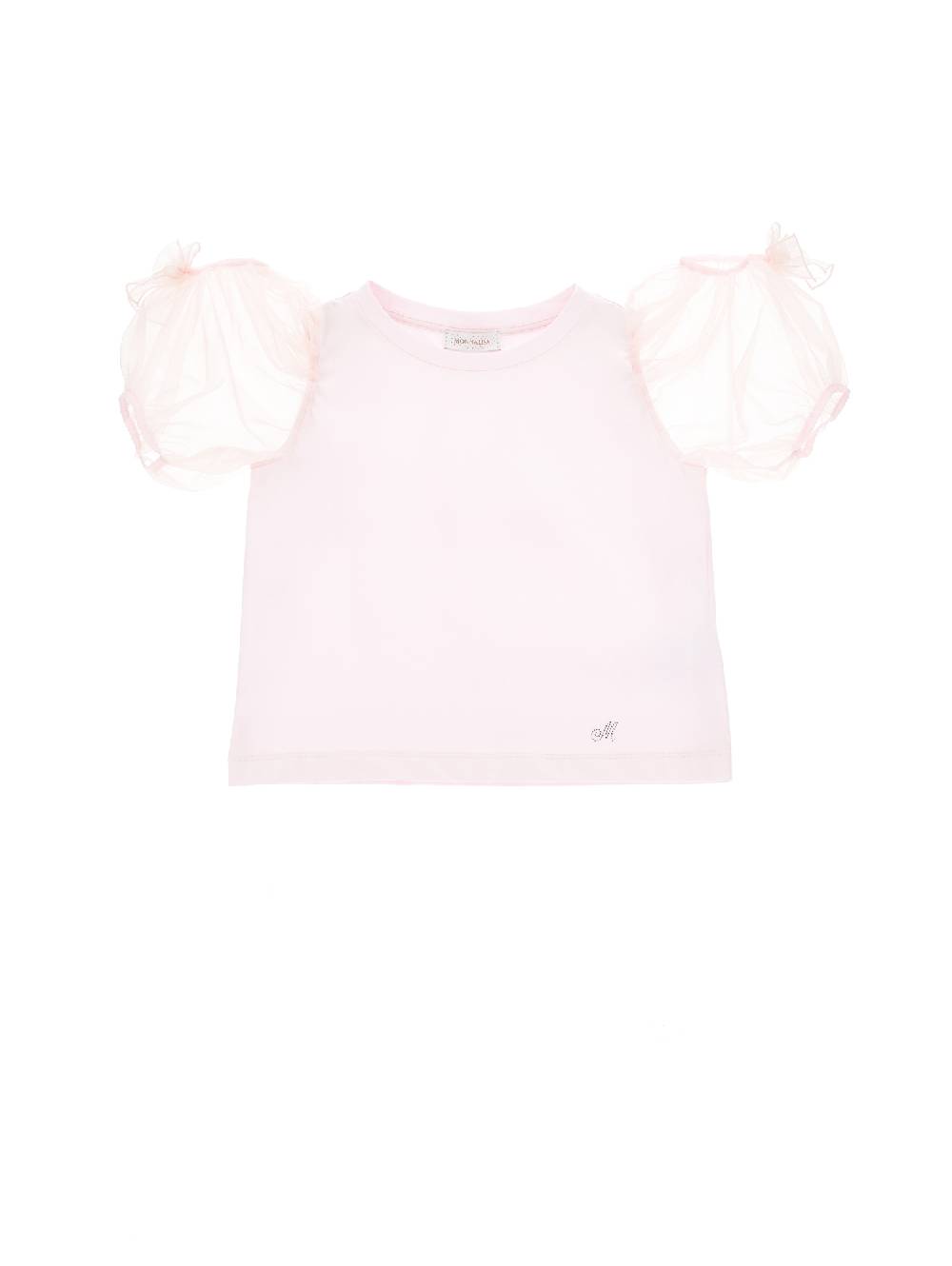 Monnalisa T-shirt jersey con maniche palloncino