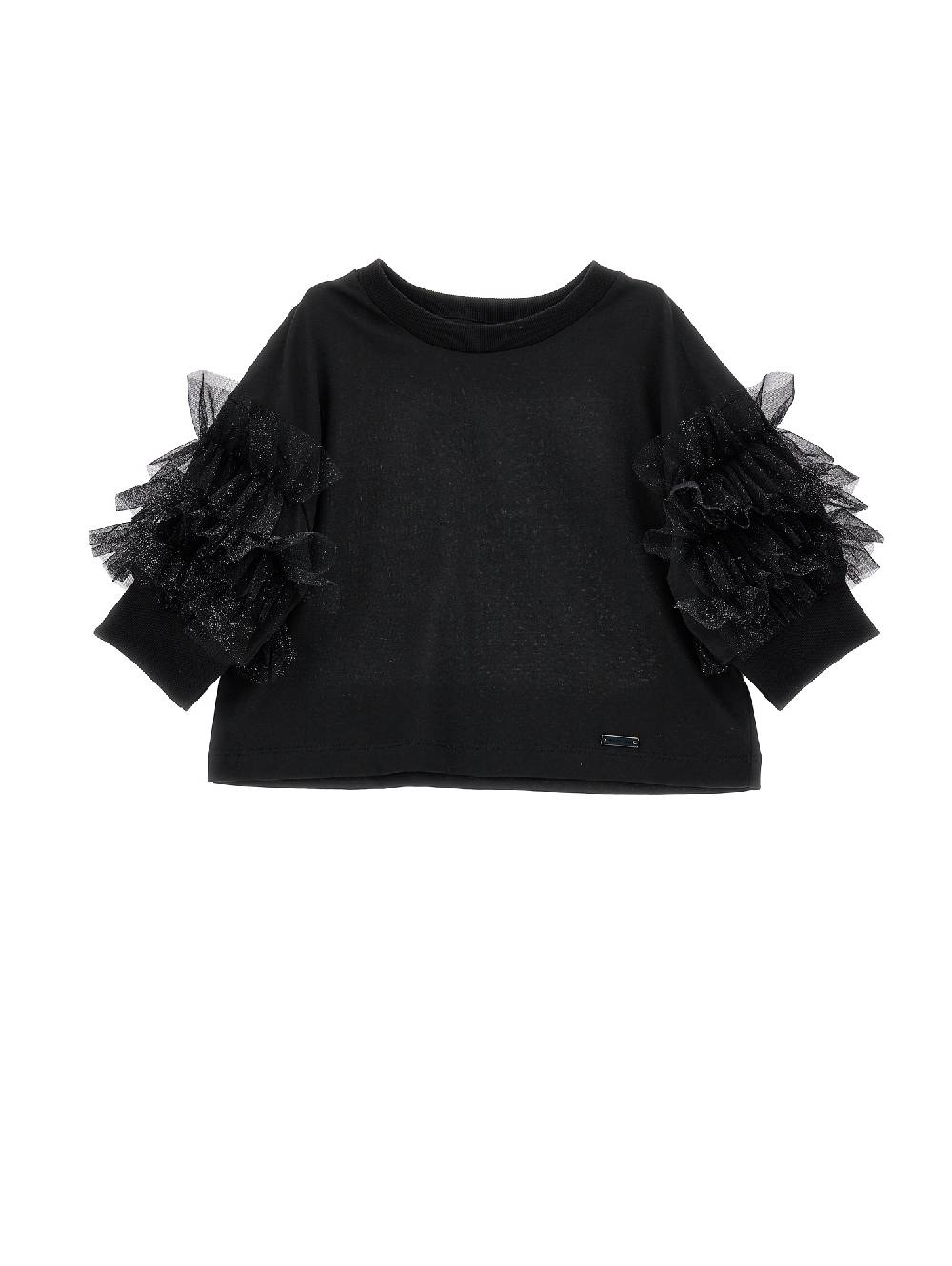 Monnalisa T-shirt jersey con rouches glitter