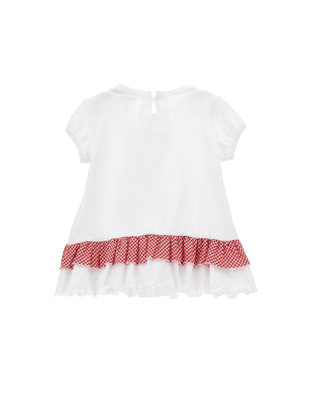Monnalisa T-shirt Jersey Cotone Con Balza