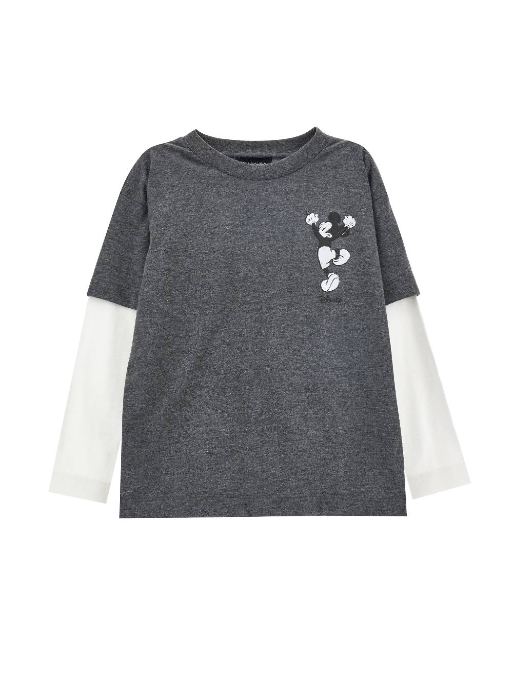 Monnalisa T-shirt jersey doppia manica Topolino