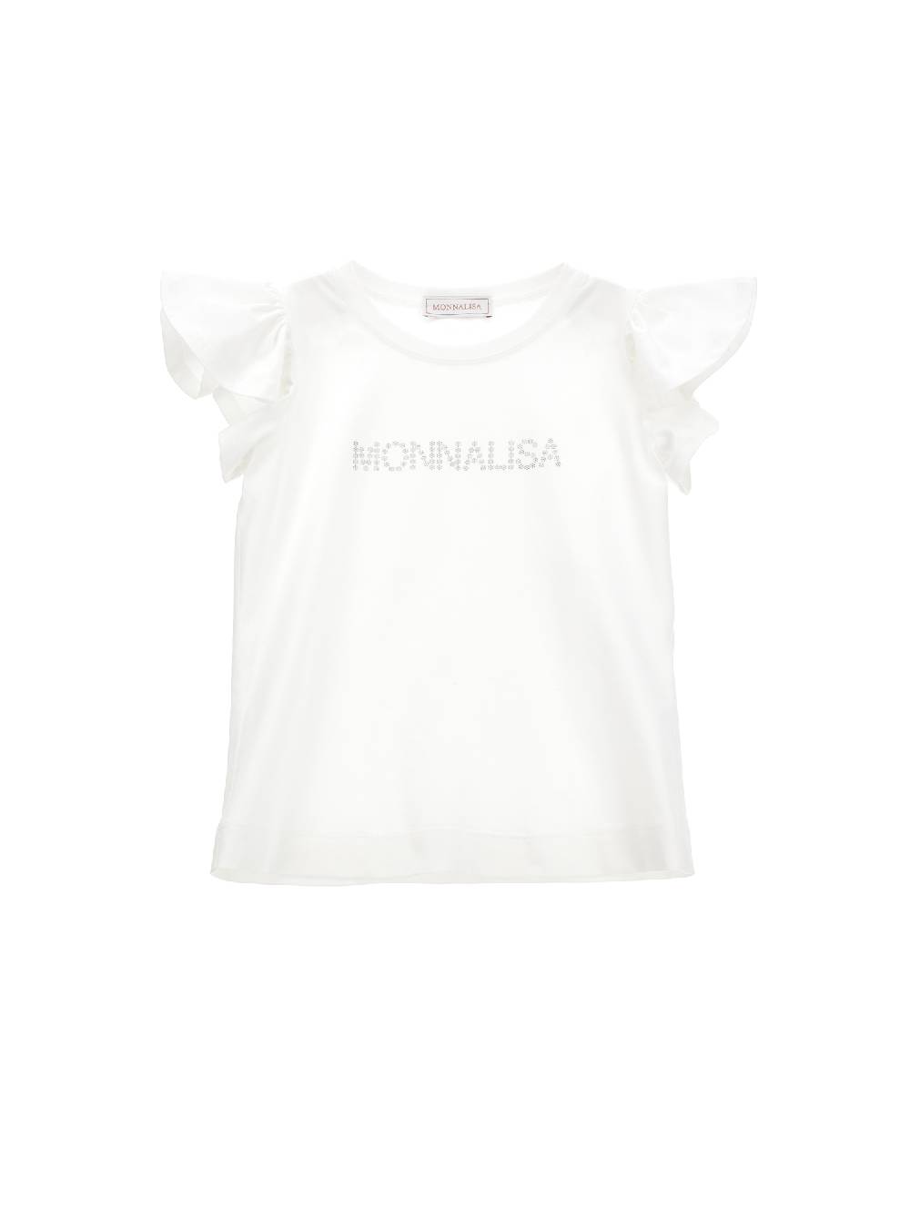 Monnalisa T-shirt jersey logo borchiette