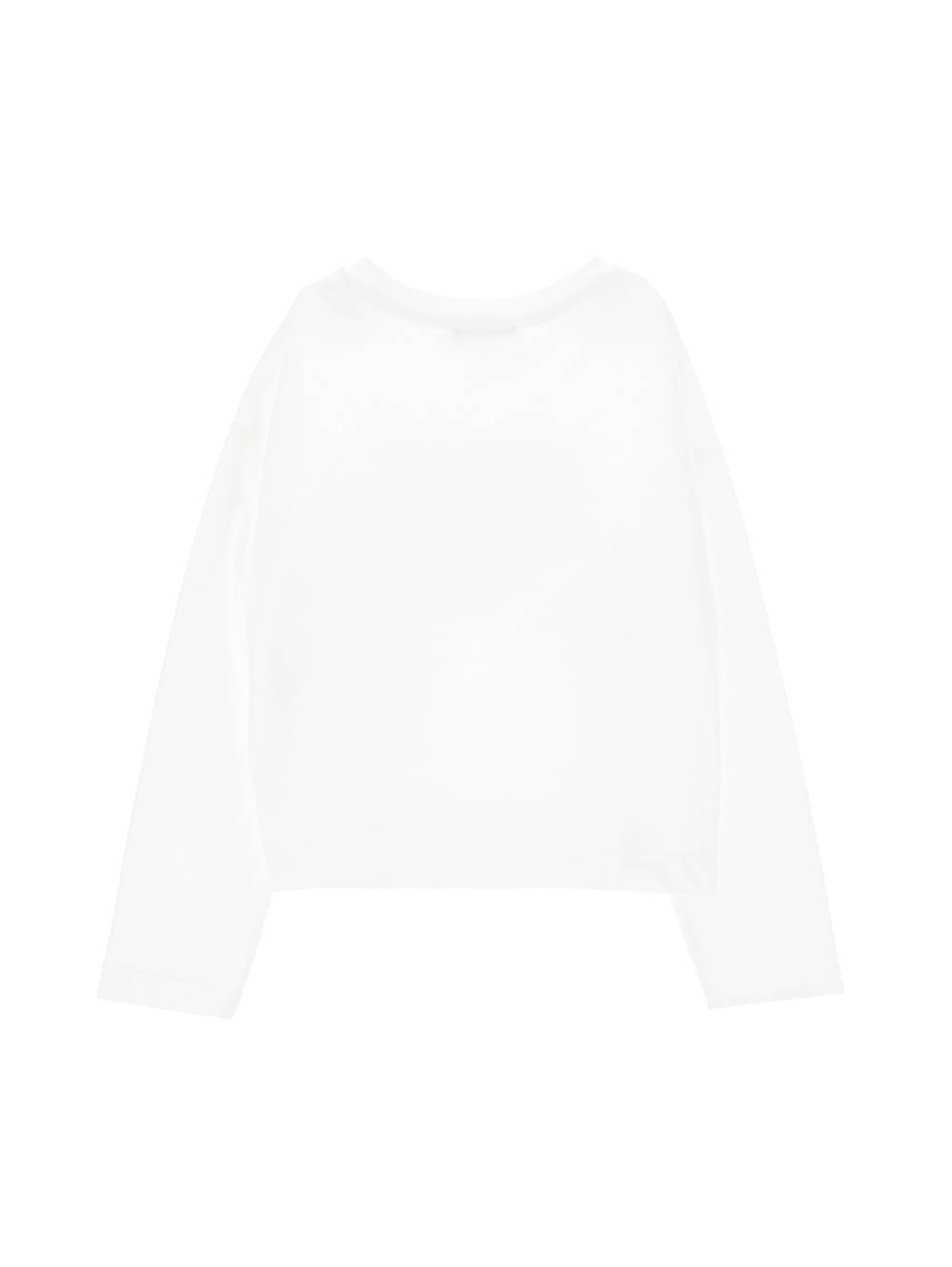 Monnalisa T-shirt Jersey Manica Lunga Strass