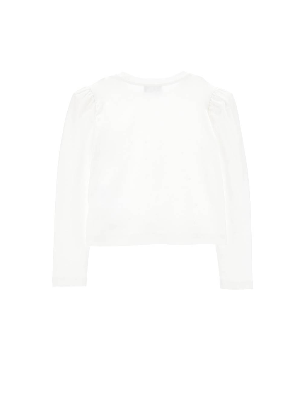 Monnalisa T-shirt Jersey Manica Lunga Strass