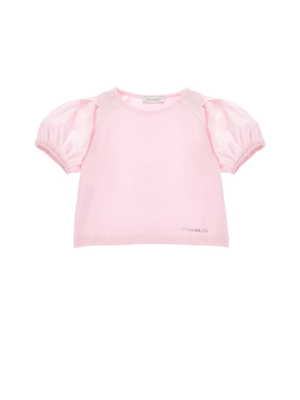 Monnalisa T-shirt jersey maniche in popeline