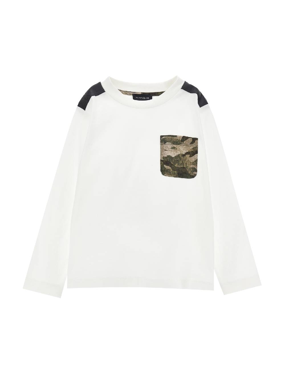 Monnalisa T-shirt jersey maniche lunghe camouflage