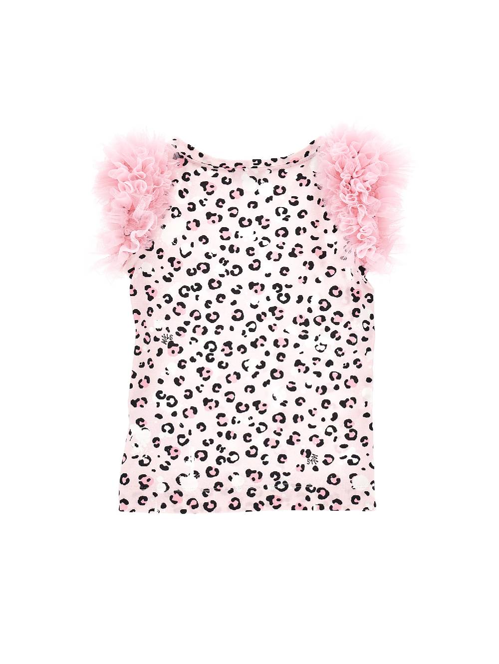 Monnalisa T-shirt Jersey Rouches Tulle