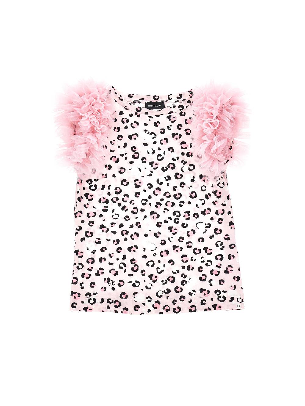Monnalisa T-shirt jersey rouches tulle