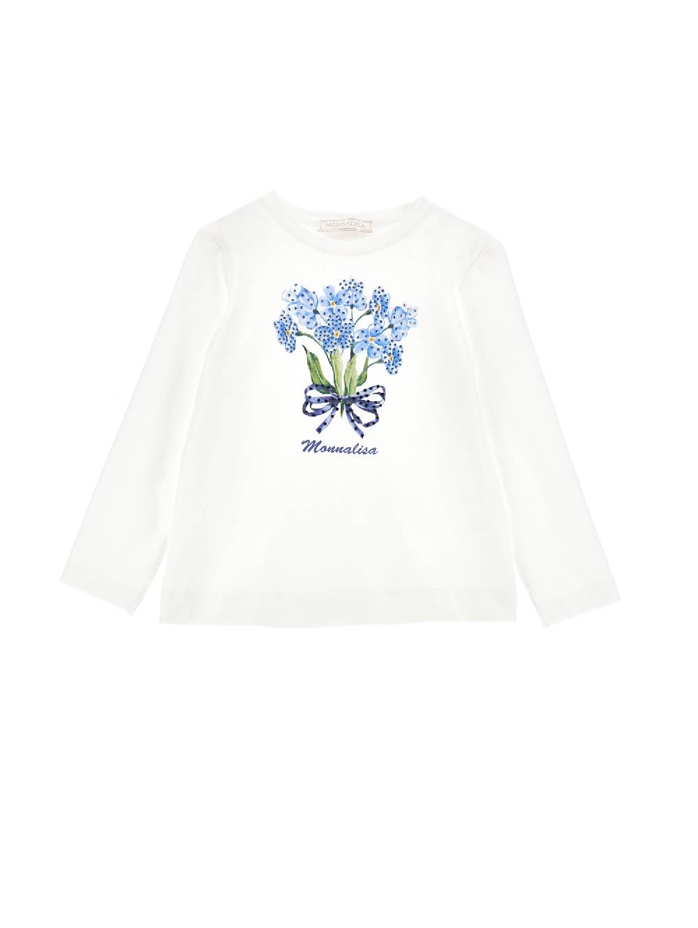 Monnalisa T-shirt jersey stampa mazzolino