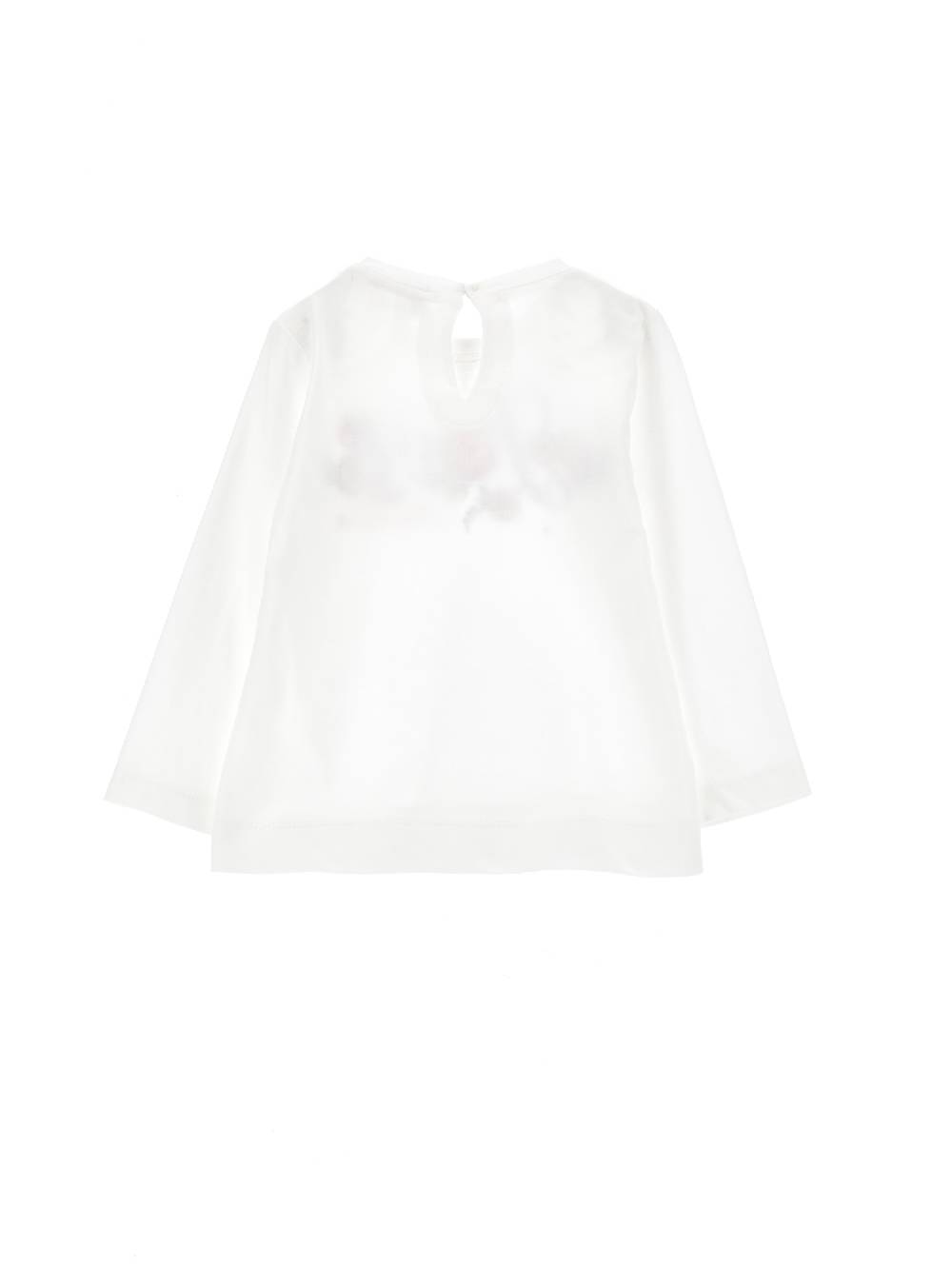 Monnalisa T Shirt Jersey Stampa Rosa Strass