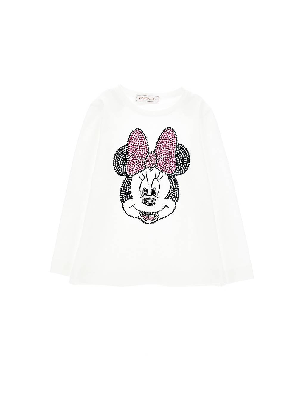 Monnalisa T-shirt jersey strass Minnie