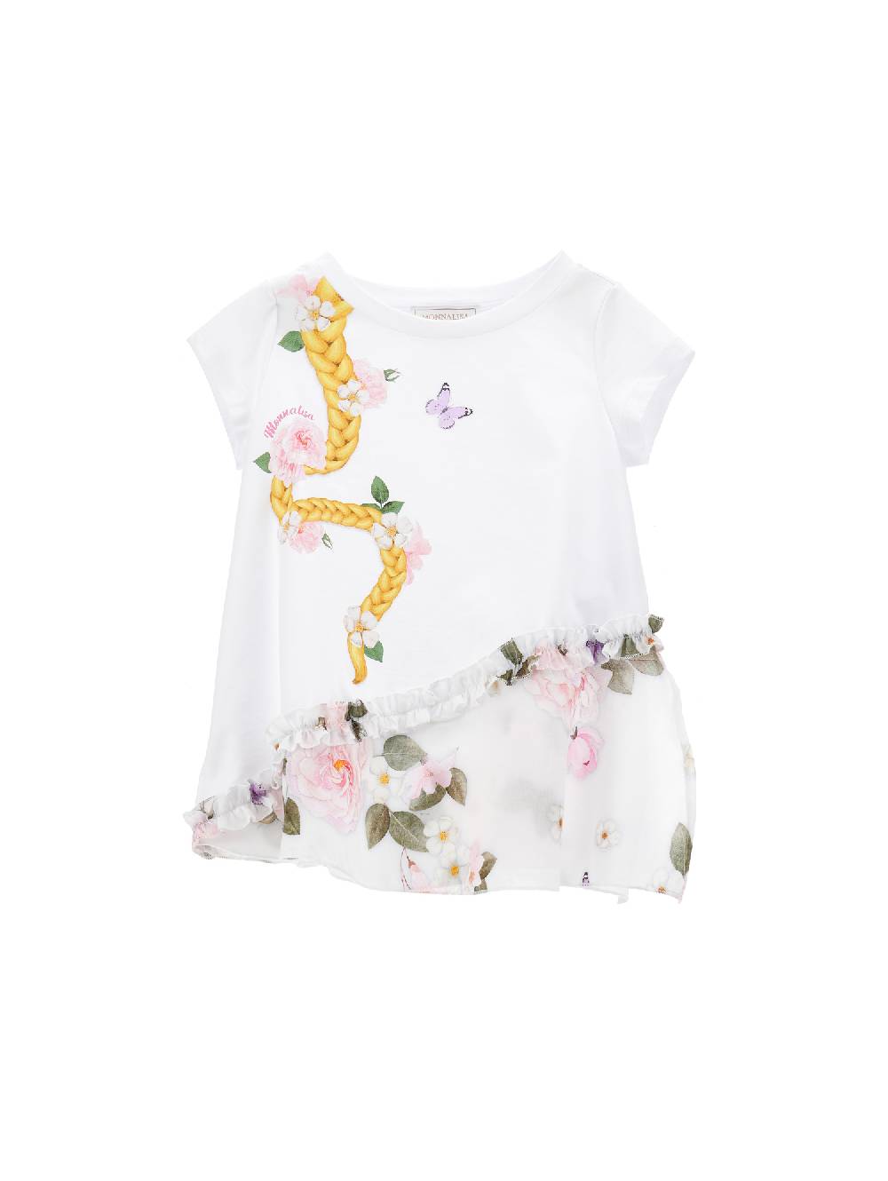 Monnalisa T-shirt jersey stretch floreale