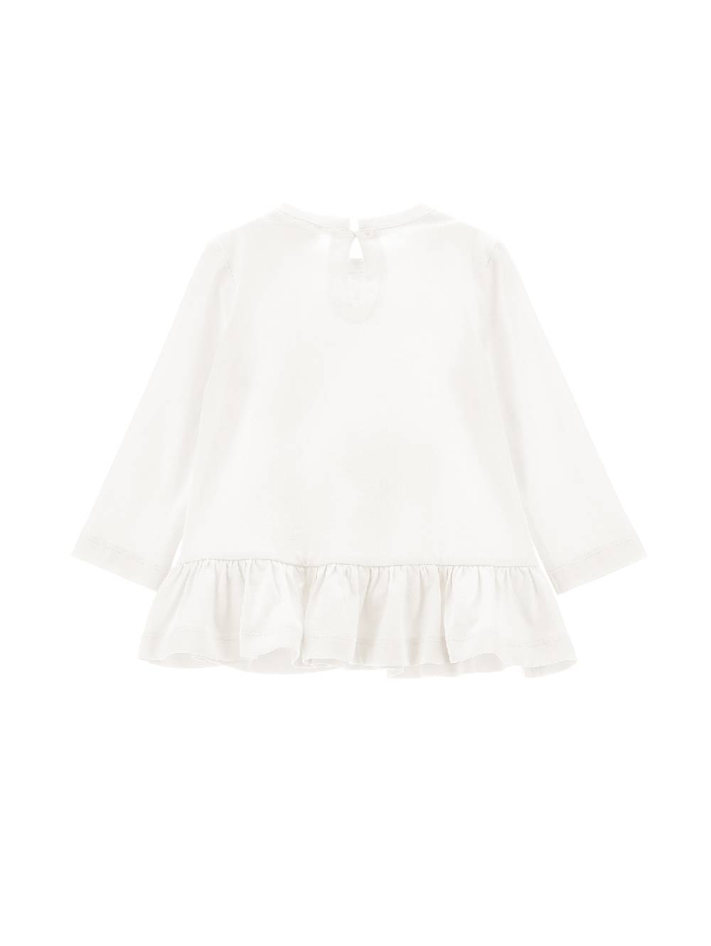 Monnalisa T-shirt Lunga Cotone Con Dumbo E Strass