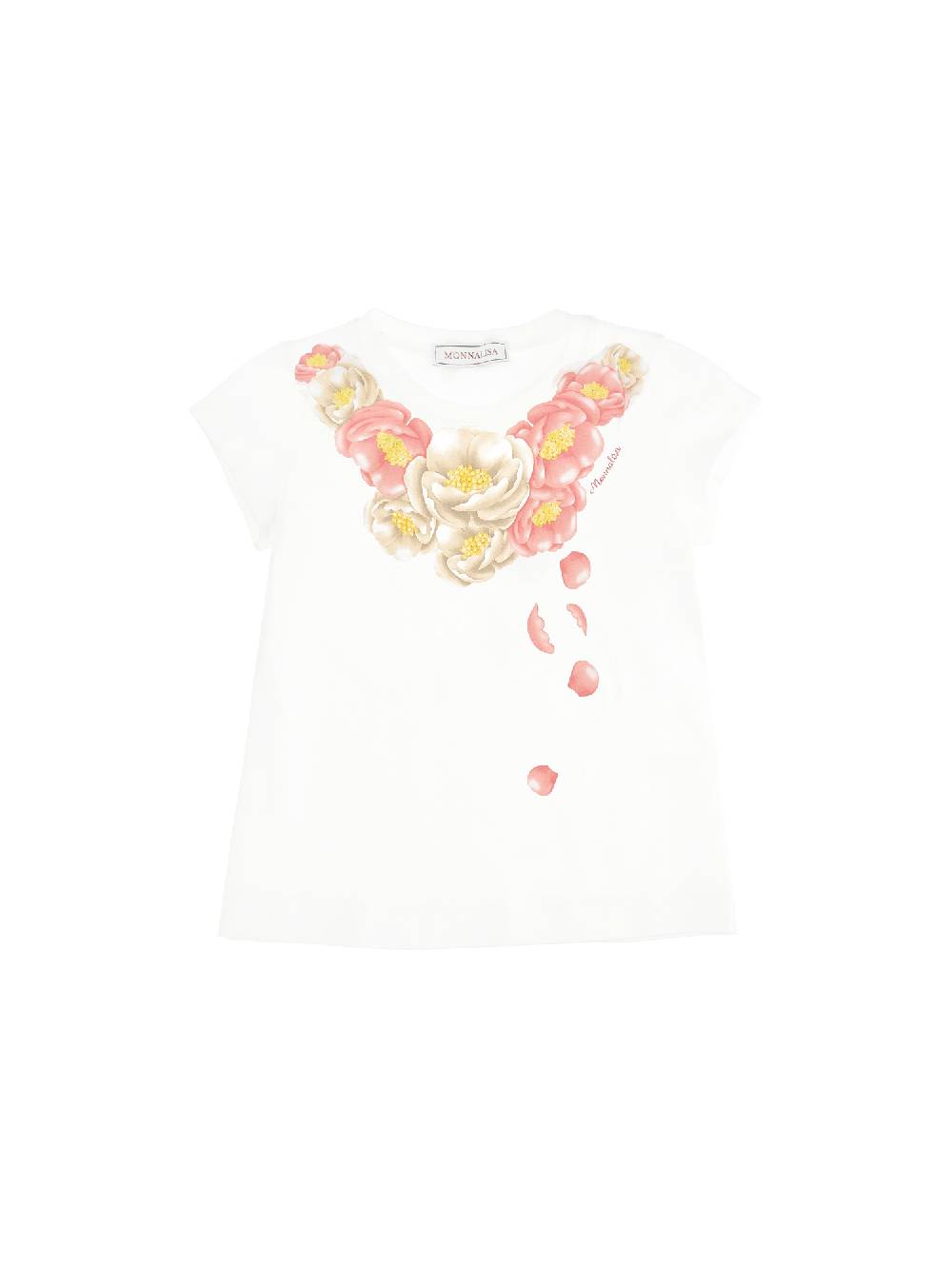Monnalisa T-shirt Lunga Stampa Collana