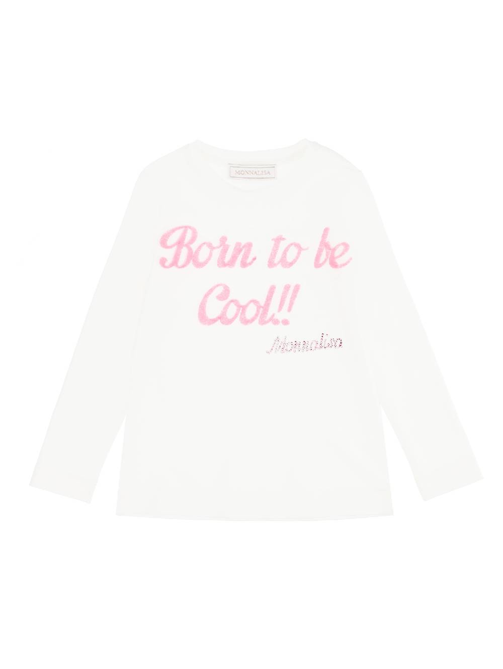 Monnalisa T-shirt maniche lunghe "Born to be cool"