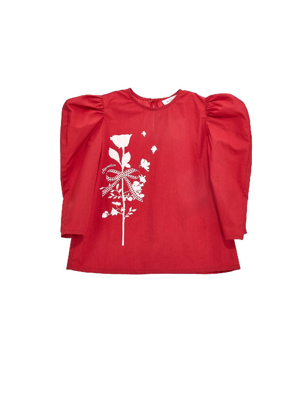 Monnalisa T-shirt popeline manica lunga rosa