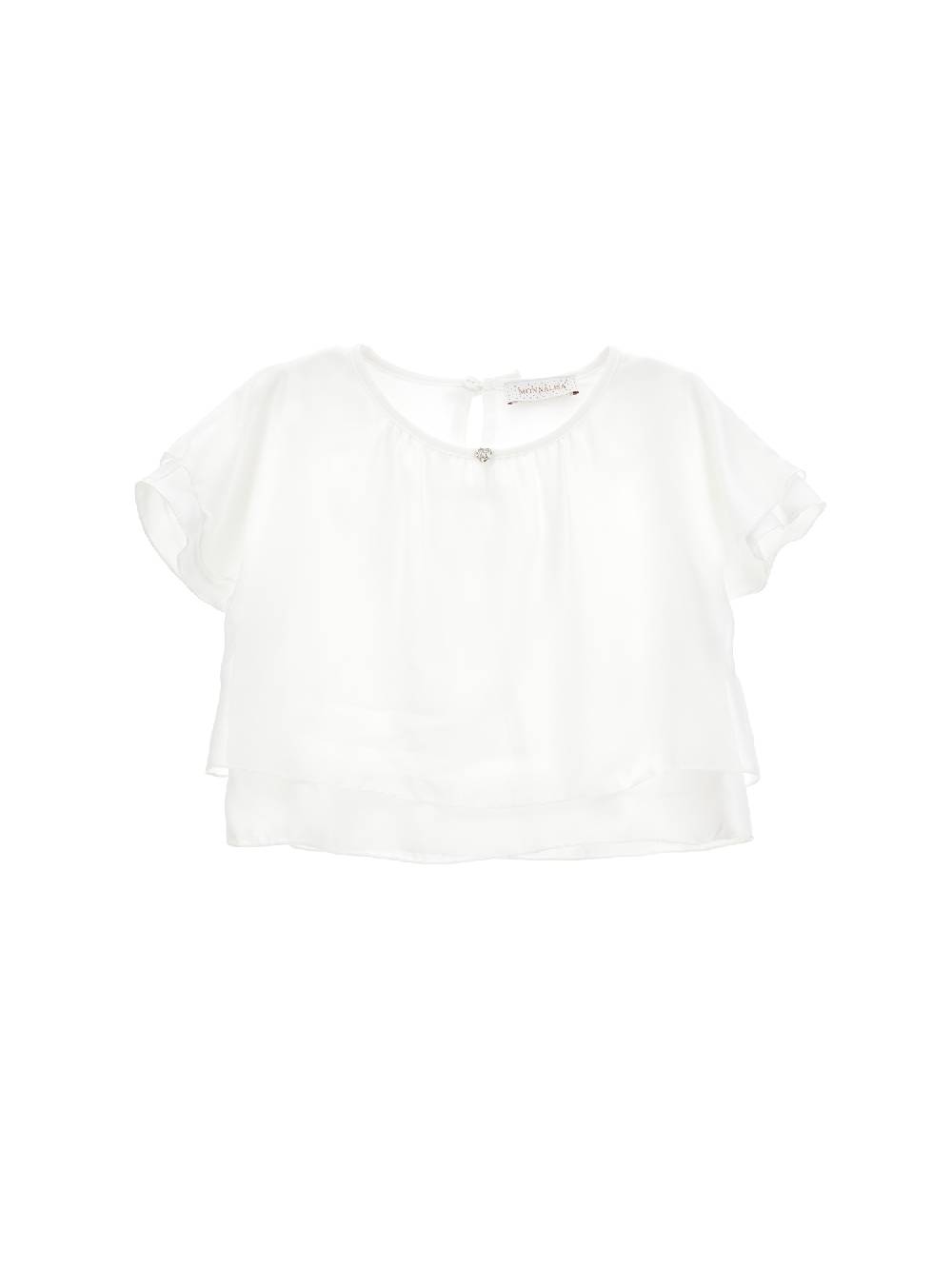 Monnalisa T-shirt raso con fiocchi sul retro