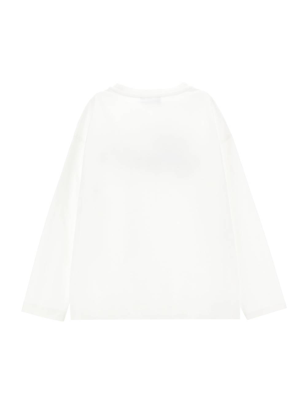 Monnalisa T-shirt Ricamata Maniche Lunghe